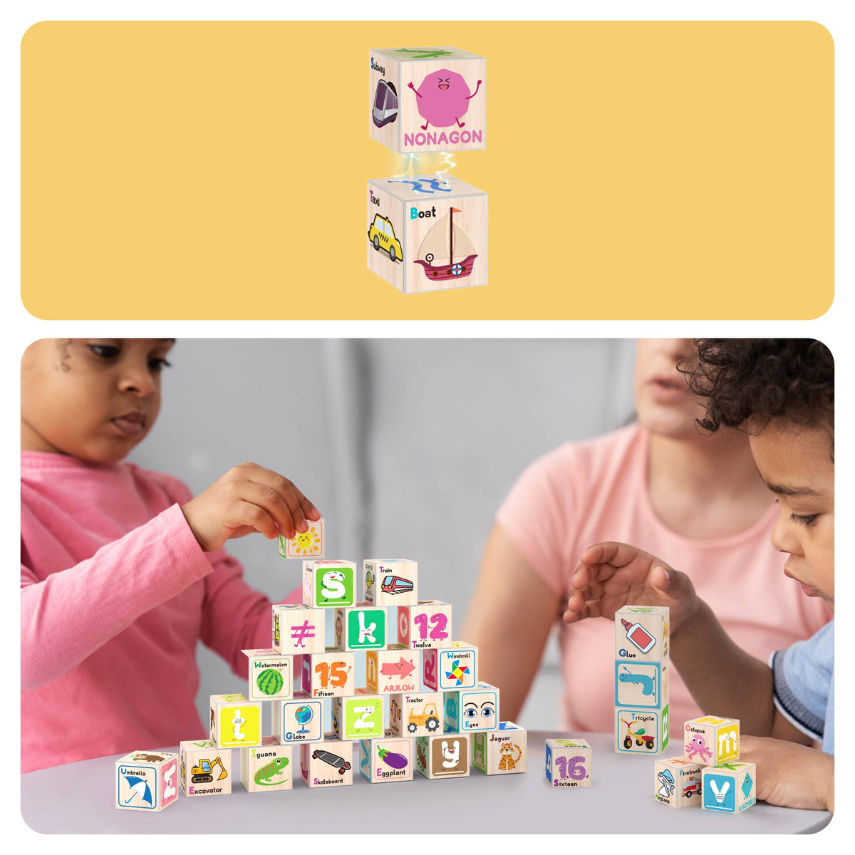 PicassoTiles 36pc 1" Magnetic Cubes Set