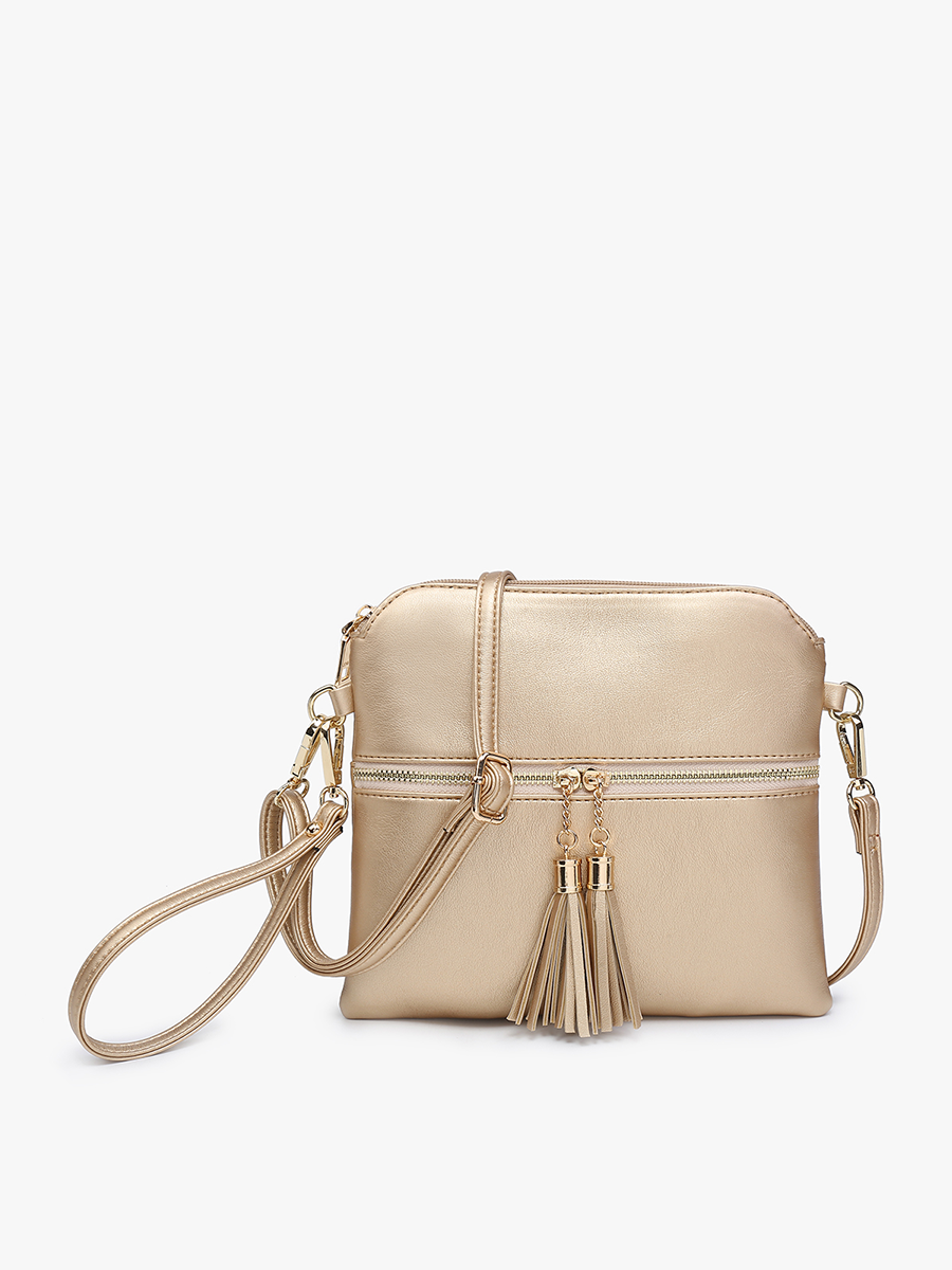 Tara Double Zip Crossbody Bag/Wristlet for Women