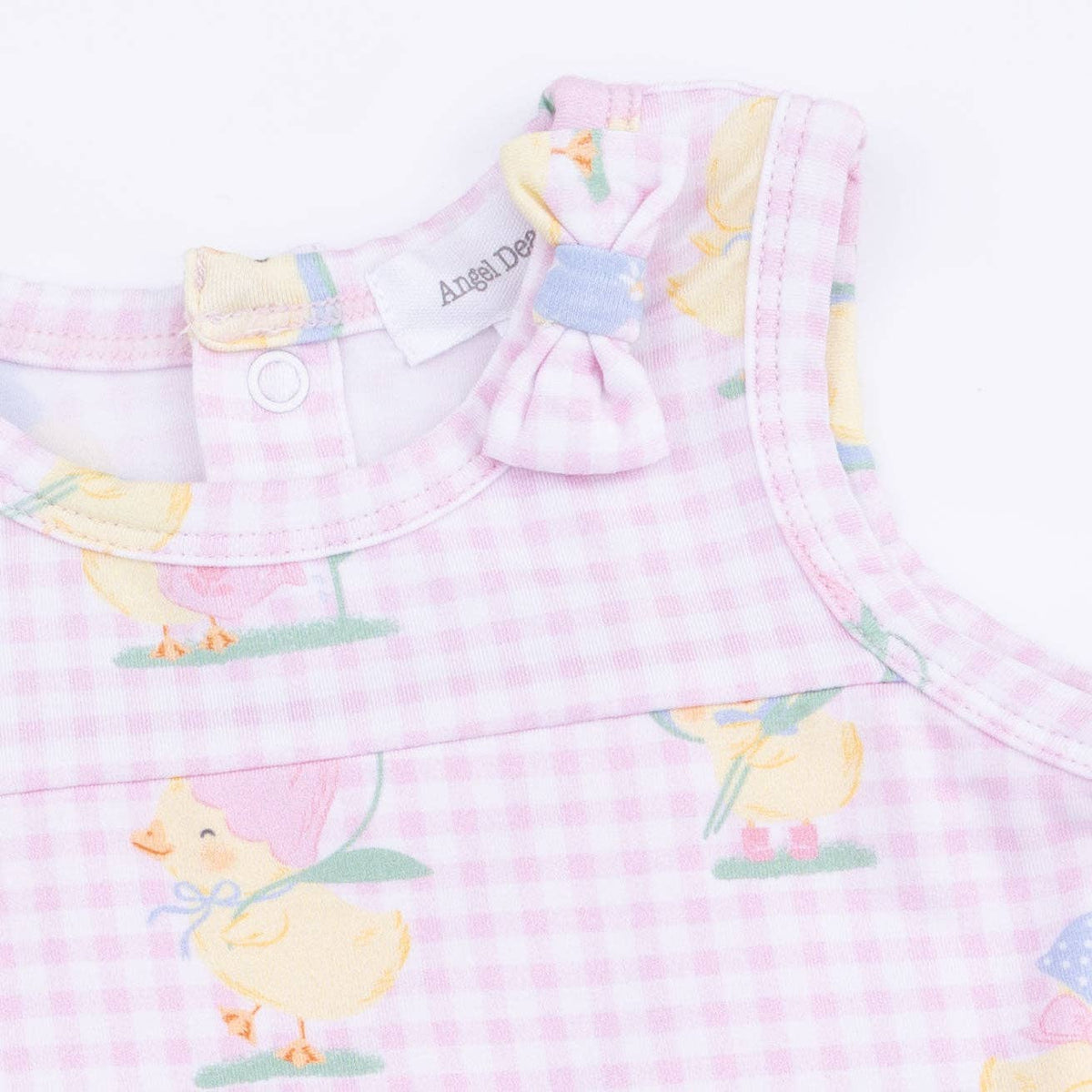Vintage Spring Ducklings Pink - A-Line Bodysuit Dress