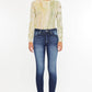 Dark Skinny Frayed Jeans