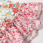 Plus Size Pink Floral Patchwork Ruffled Short Sleeve Blouse
