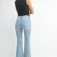 DP674 - LT - High Rise Crop Flare w/ Distressed Hem