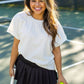 Black Pleated Skort With Pocket