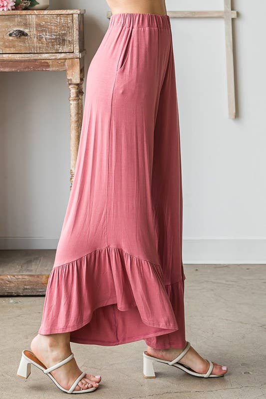 SOLID CASUAL PANTS