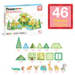 PicassoTiles 46pc Safari Theme Magnetic Tile Building Set