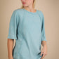 NT12086X-PLUS SIZE Mineral Washed Ribbed Knit Casual Top