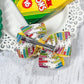 School Books and Pencils Yellow Hair Bow
