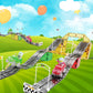 PicassoTiles Race Car Track Slider Racing Building Set