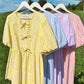 Bow Tie Front Striped Baby Doll Mini Dress VD82683