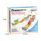 PicassoTiles 45 Pcs Race Car Tracks with Slopes for Racing
