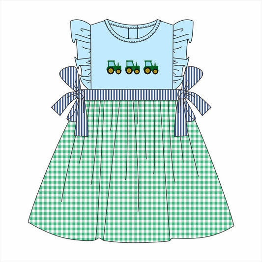 PO112: Hand Stitched Tractor Dress