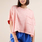 NT11429-Mineral Washed Oversized Crop Comfy Knit Top
