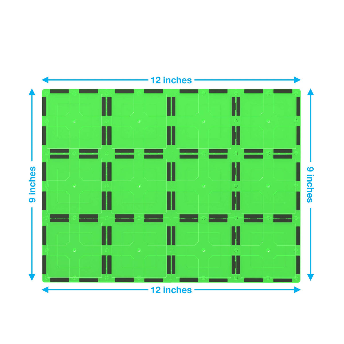 PicassoTiles 2 Piece Large Magnetic Stabilizer Tile Set