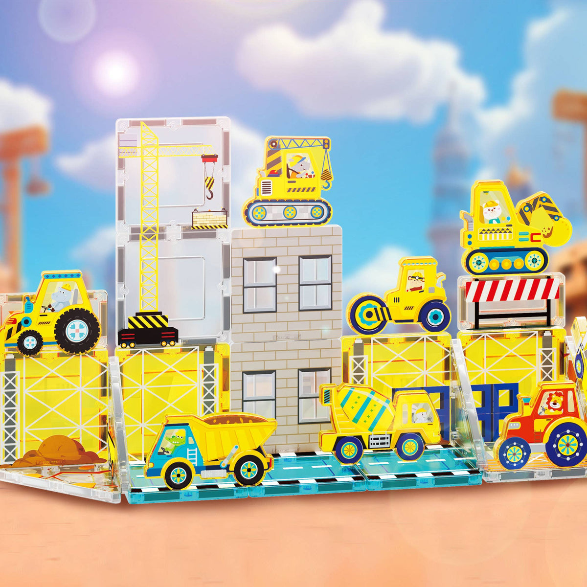 PicassoTiles 26 Piece Magnetic Building Set Playset