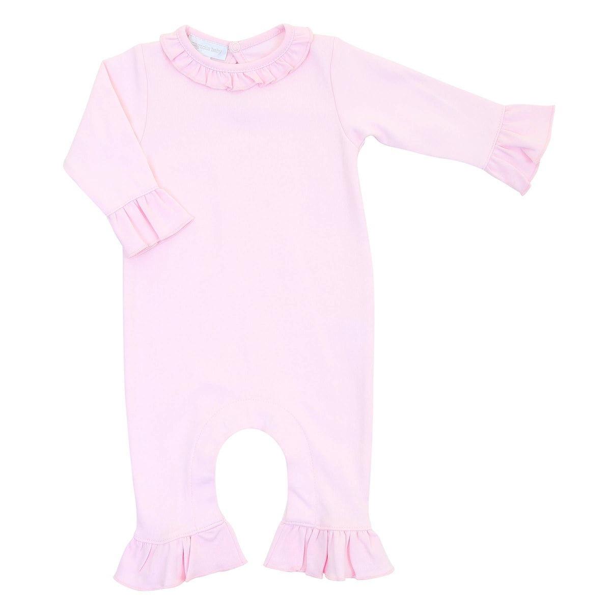 Essentials Solid Pink Ruffle Playsuit