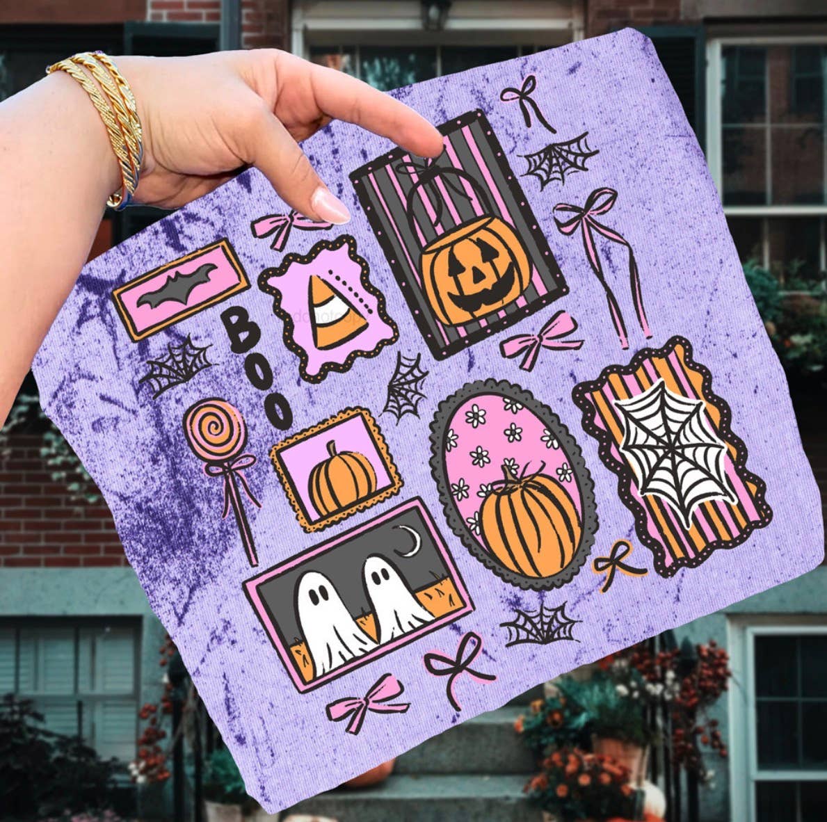 Halloween Stamps Mineral Wash Graphic Tee