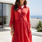 Collared Shirt Dress w/ Pockets