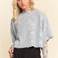 FLORAL RUFFLE SHORT SLEEVE BABYDOLL MESH TOP