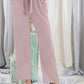 SOLID CASUAL WIDE PANTS WITH WAIST BAND