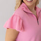 Light Pink Flutter Sleeve Set