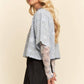 FLORAL RUFFLE SHORT SLEEVE BABYDOLL MESH TOP