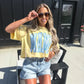 Stripe Preppy Mama Tee