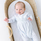 Jacob Smocked Footie - Light Blue