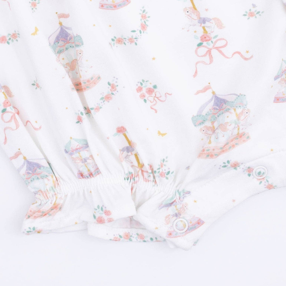 Carousel with Bows - Classic Puff Sleeve Babydoll Bubble