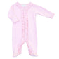 Essentials Solid Pink Ruffle Footie