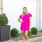 Hot Pink Flutter Sleeve Set